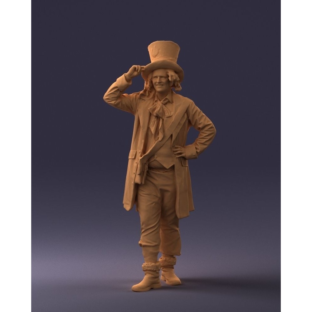 Mad Hatter 3D Model – High Poly Character with PBR Textures, FBX - View 3