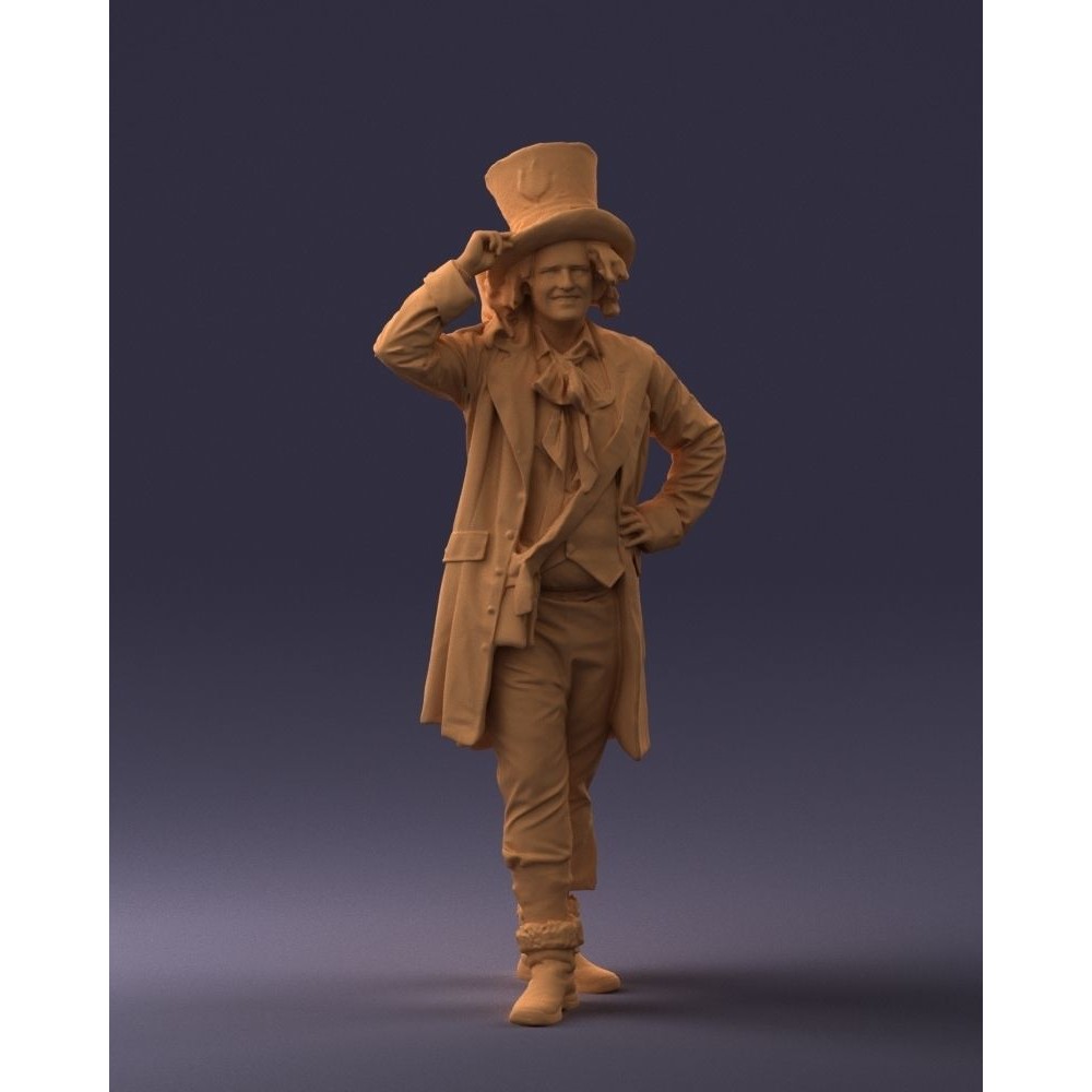 Mad Hatter 3D Model – High Poly Character with PBR Textures, FBX - View 6