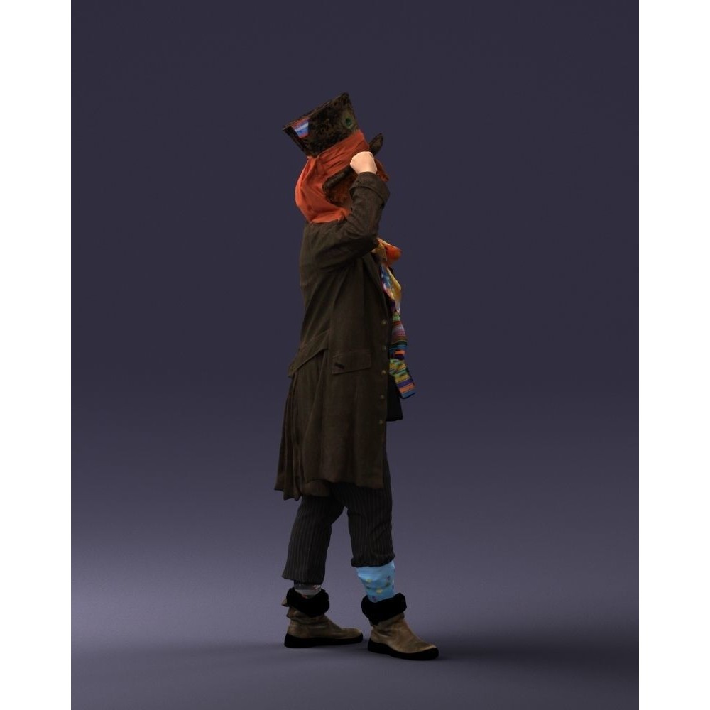 Mad Hatter 3D Model – High Poly Character with PBR Textures, FBX - View 8