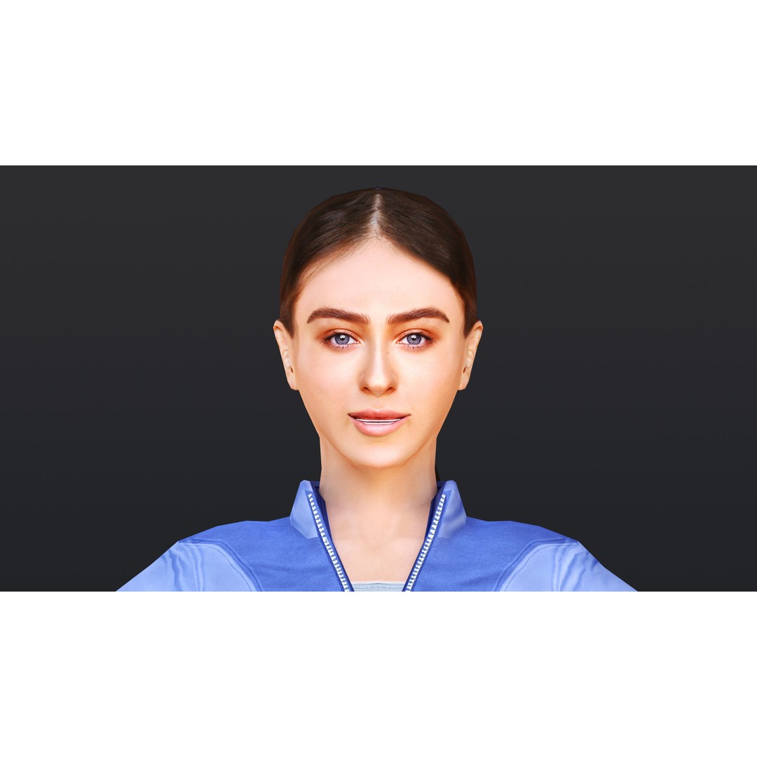 Woman 3D Model – Low Poly Female Character with 52 Animations - View 4