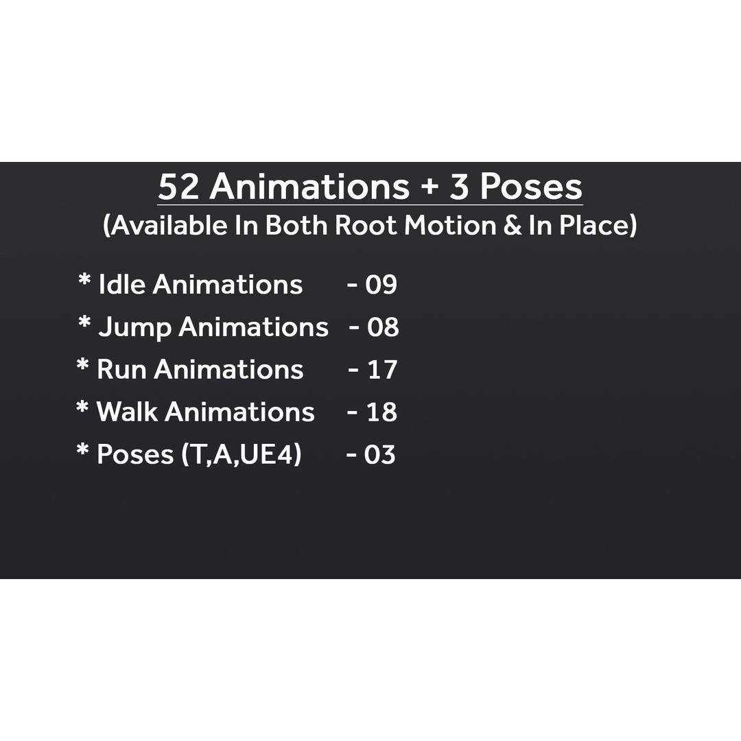 Woman 3D Model – Low Poly Female Character with 52 Animations - View 7
