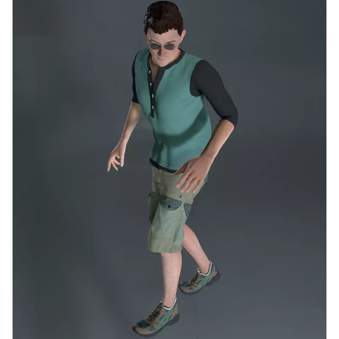 8 Characters 3D Model – Rigged Male and Female Characters, FBX, Blender - View 13