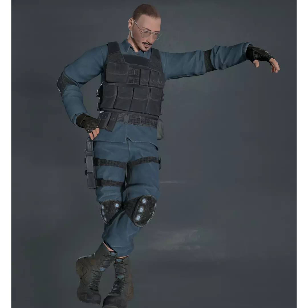 8 Characters 3D Model – Rigged Male and Female Characters, FBX, Blender - View 14