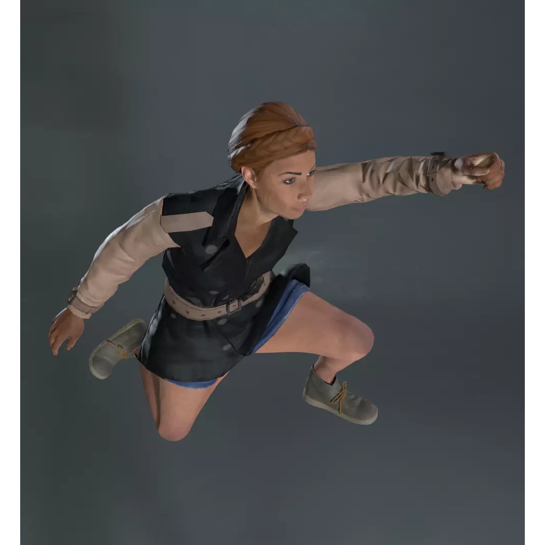 8 Characters 3D Model – Rigged Male and Female Characters, FBX, Blender - View 17