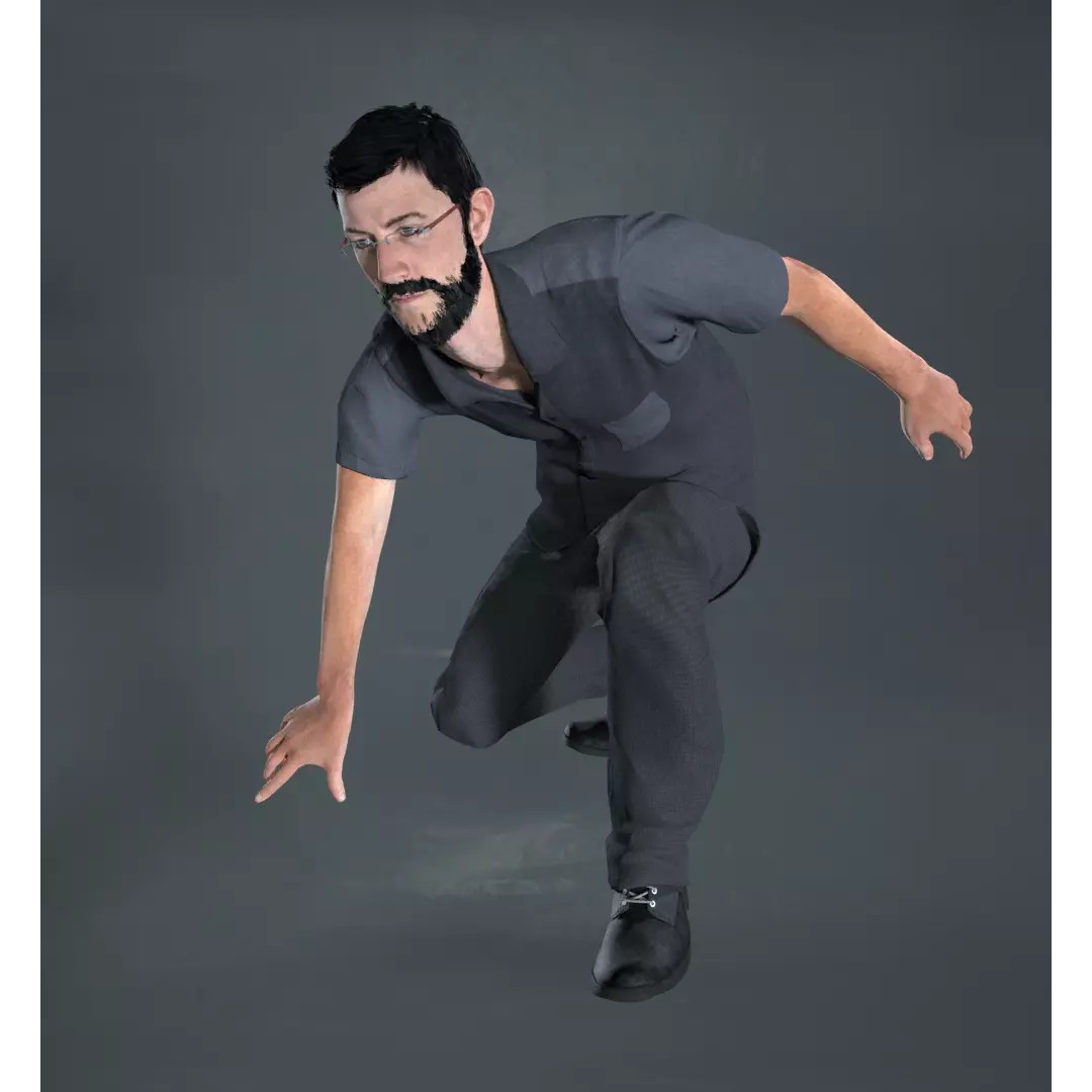 8 Characters 3D Model – Rigged Male and Female Characters, FBX, Blender - View 4