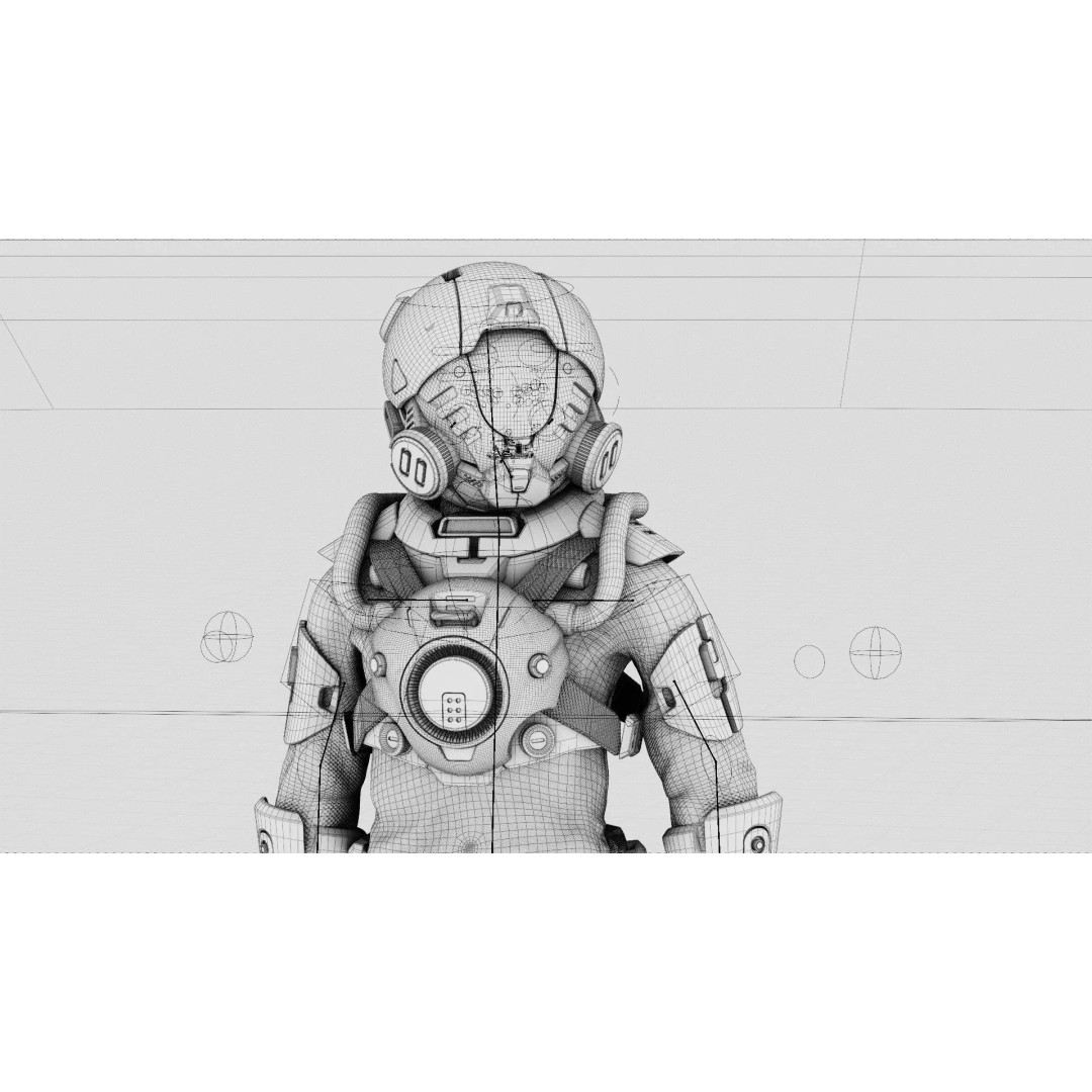 Astronaut J-1 3D Model – Rigged Sci-Fi Character for Unreal Engine & Unity