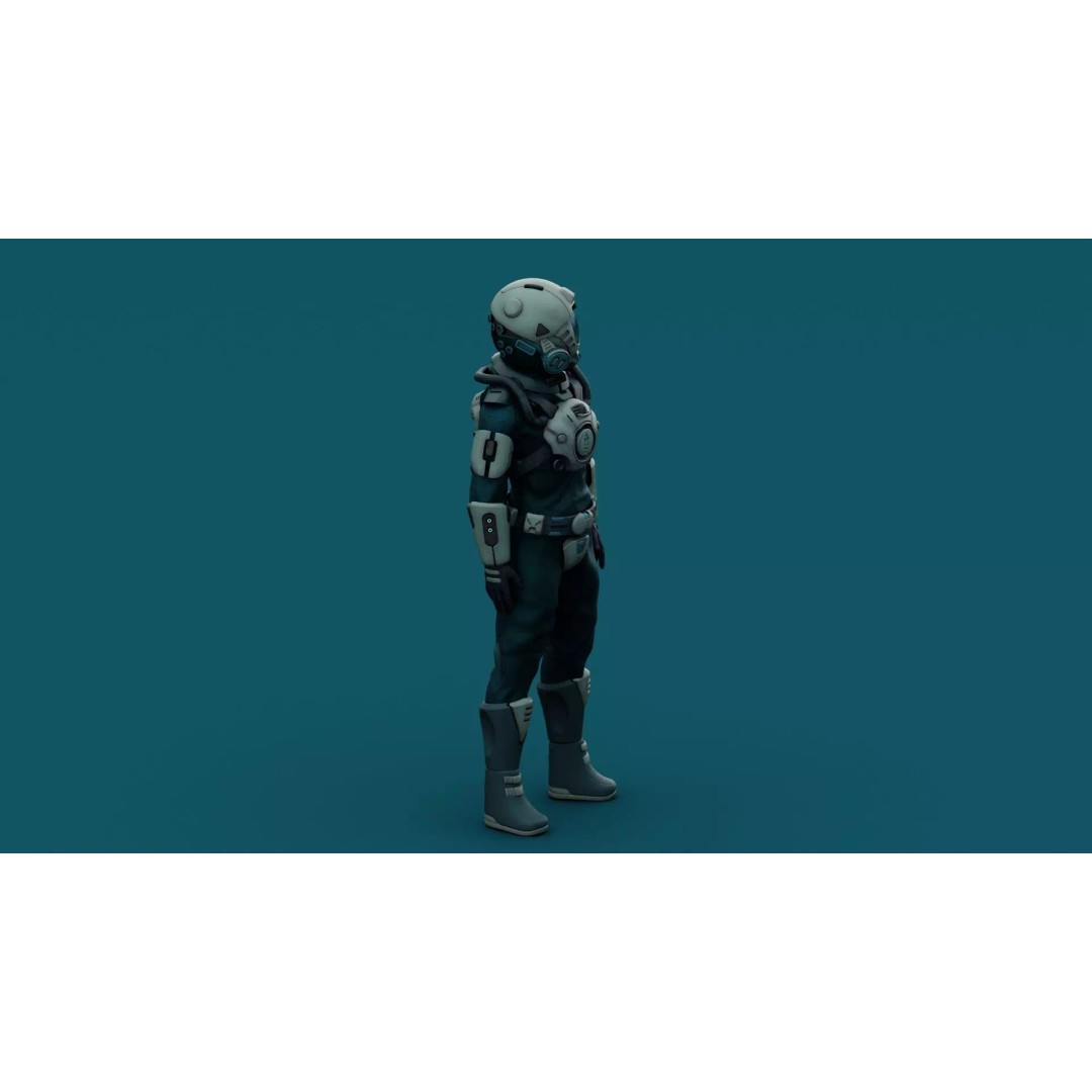 Astronaut J-1 3D Model – Rigged Sci-Fi Character for Unreal Engine & Unity - View 18