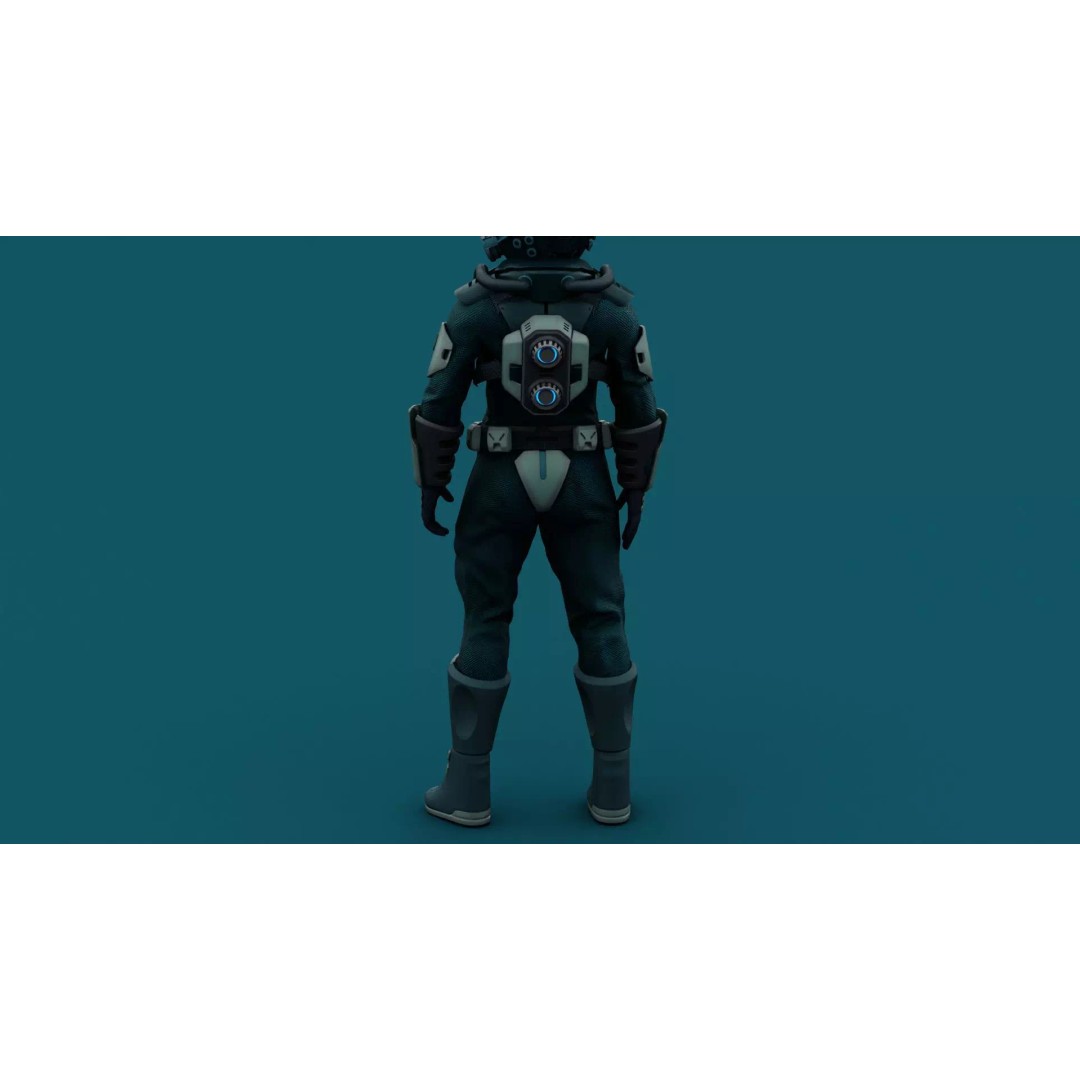 Astronaut J-1 3D Model – Rigged Sci-Fi Character for Unreal Engine & Unity - View 27