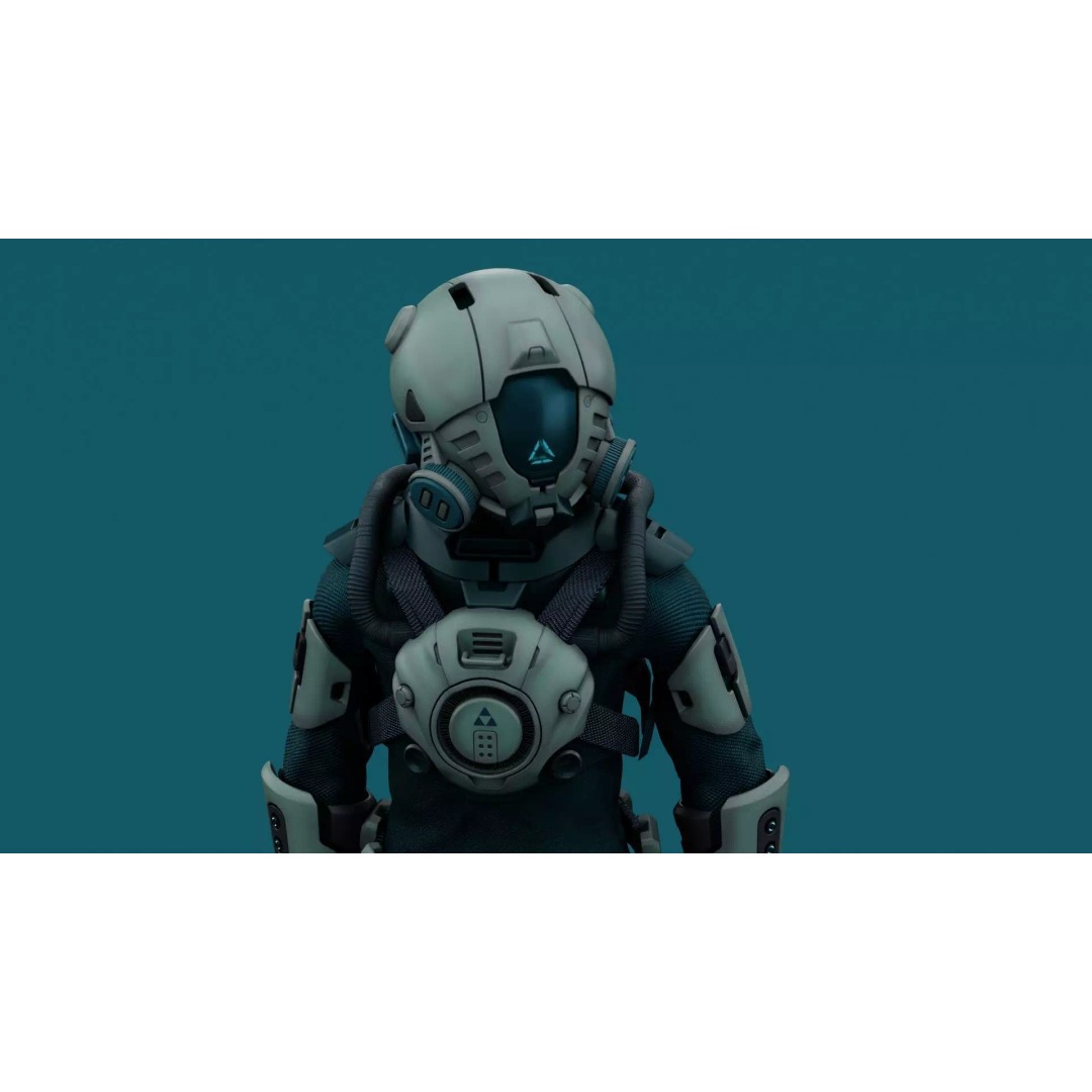 Astronaut J-1 3D Model – Rigged Sci-Fi Character for Unreal Engine & Unity - View 29