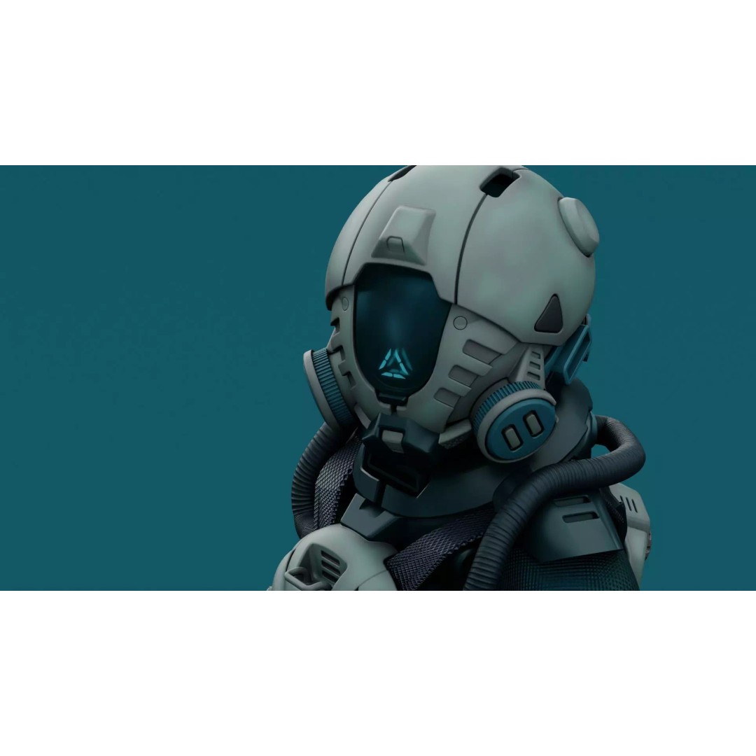 Astronaut J-1 3D Model – Rigged Sci-Fi Character for Unreal Engine & Unity - View 30