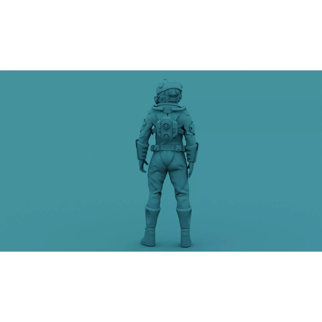 Astronaut J-1 3D Model – Rigged Sci-Fi Character for Unreal Engine & Unity - View 34