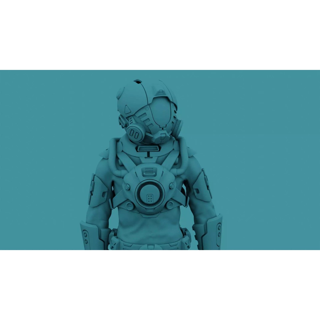 Astronaut J-1 3D Model – Rigged Sci-Fi Character for Unreal Engine & Unity - View 35