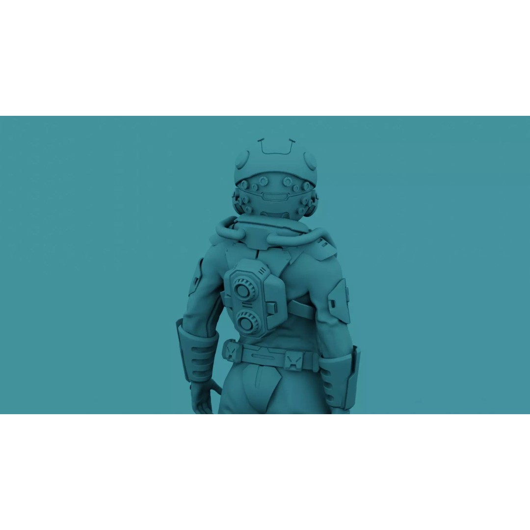 Astronaut J-1 3D Model – Rigged Sci-Fi Character for Unreal Engine & Unity - View 36