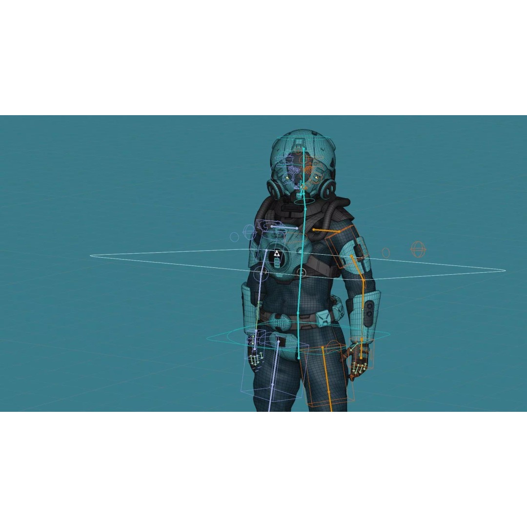Astronaut J-1 3D Model – Rigged Sci-Fi Character for Unreal Engine & Unity - View 37