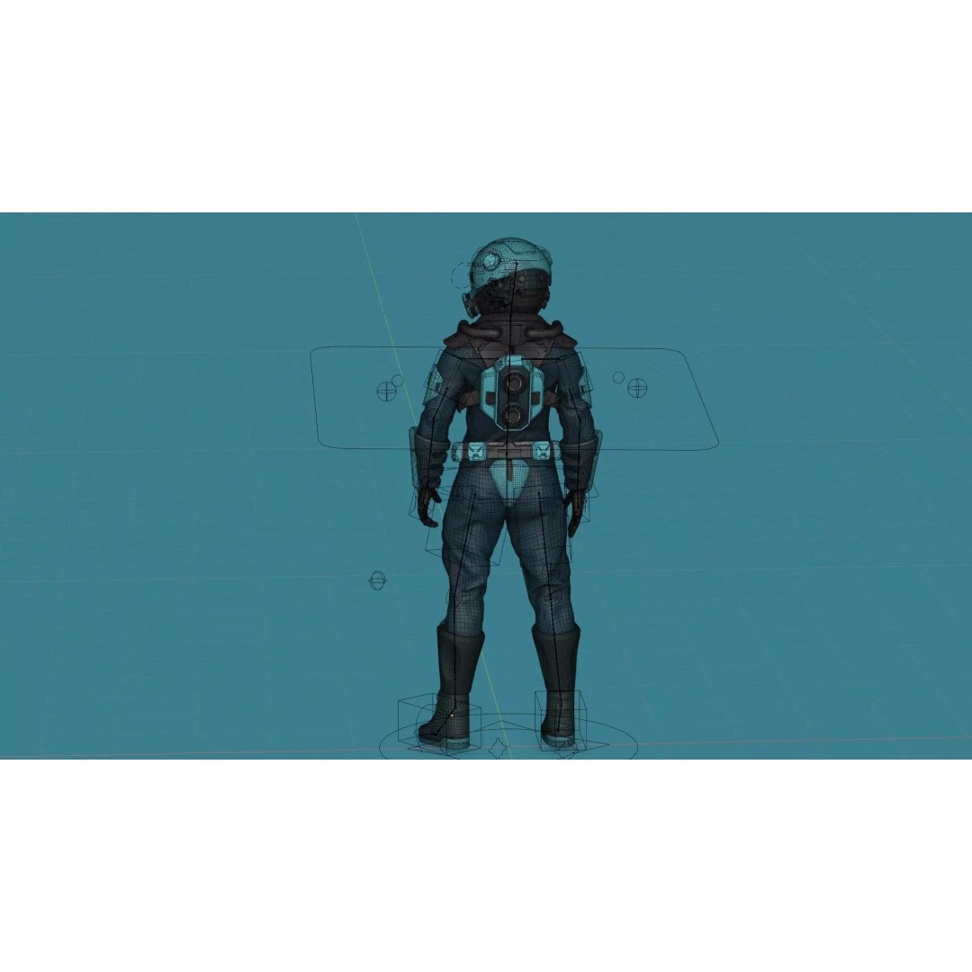 Astronaut J-1 3D Model – Rigged Sci-Fi Character for Unreal Engine & Unity - View 39