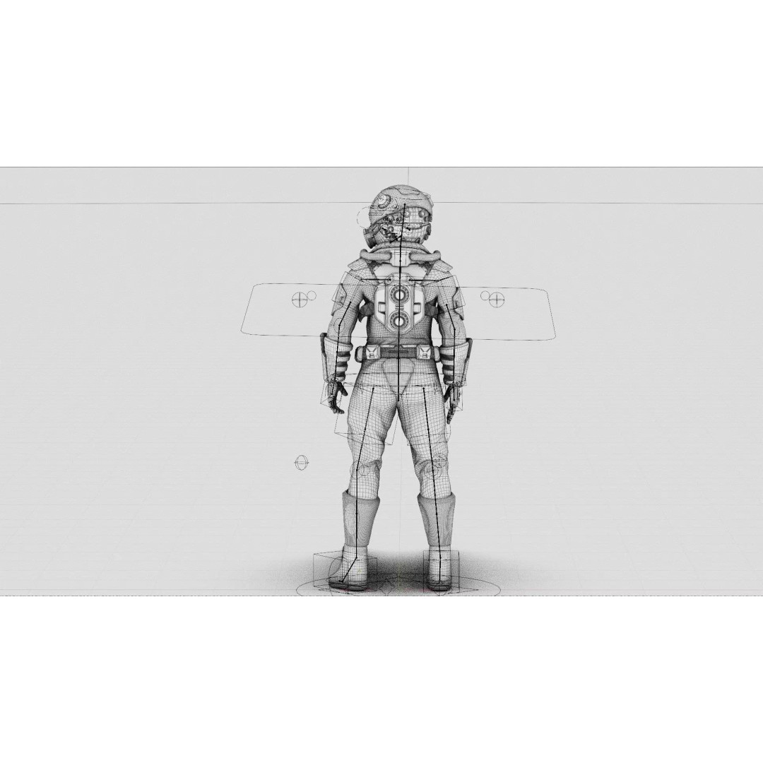 Astronaut J-1 3D Model – Rigged Sci-Fi Character for Unreal Engine & Unity - View 41