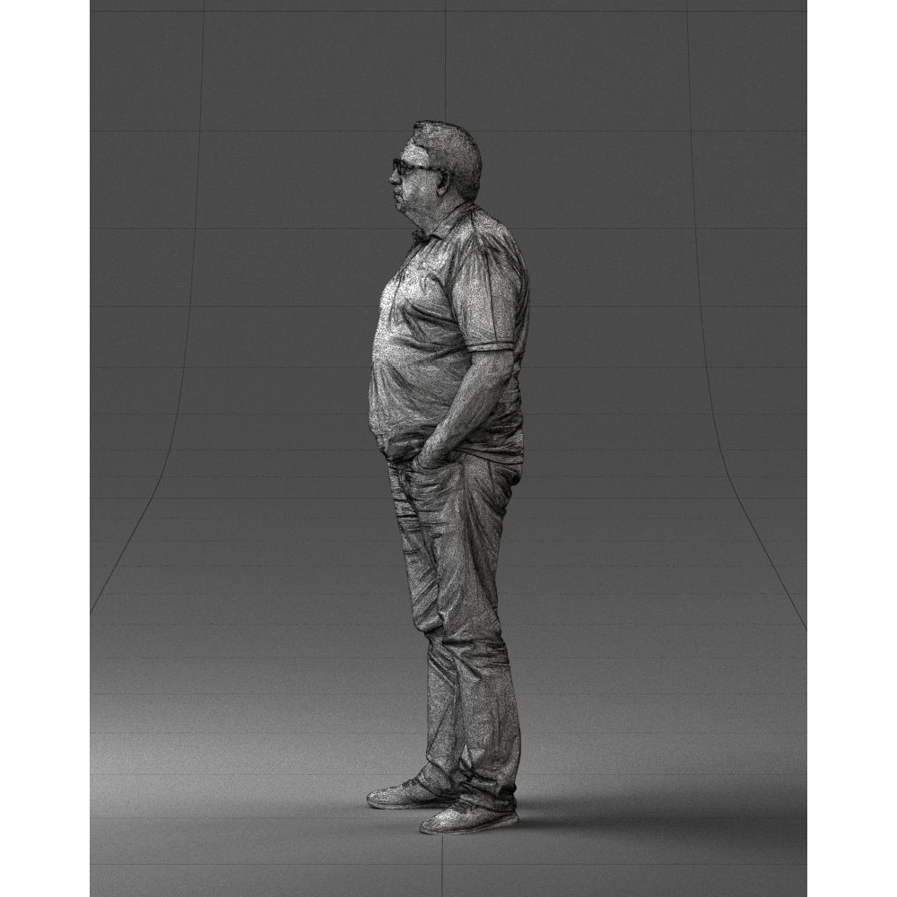 Casual Man 3D Model – Realistic Character in Polo and Jeans, FBX
