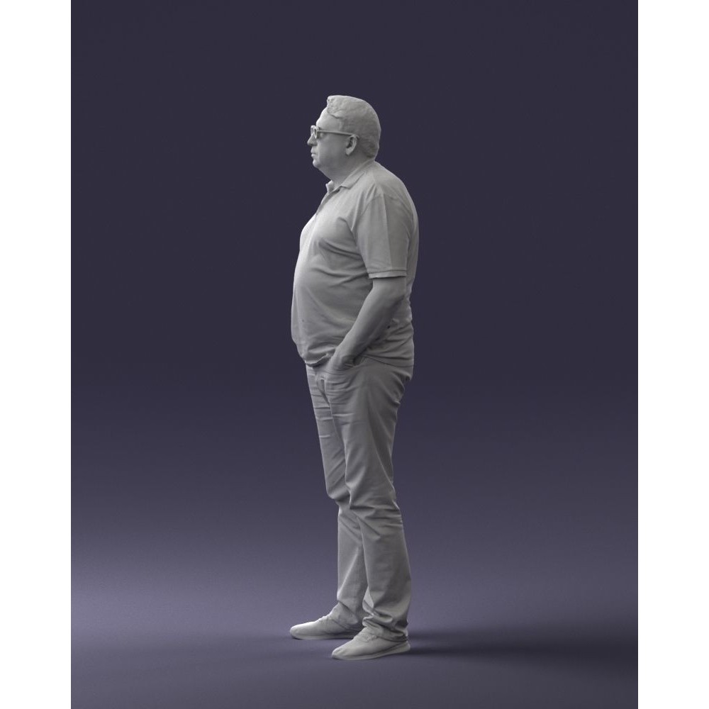 Casual Man 3D Model – Realistic Character in Polo and Jeans, FBX - View 12