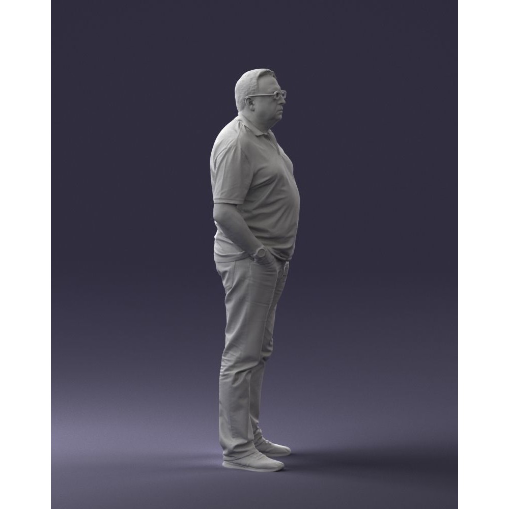 Casual Man 3D Model – Realistic Character in Polo and Jeans, FBX - View 6