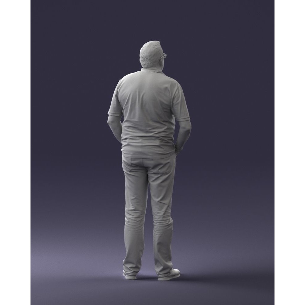 Casual Man 3D Model – Realistic Character in Polo and Jeans, FBX - View 9