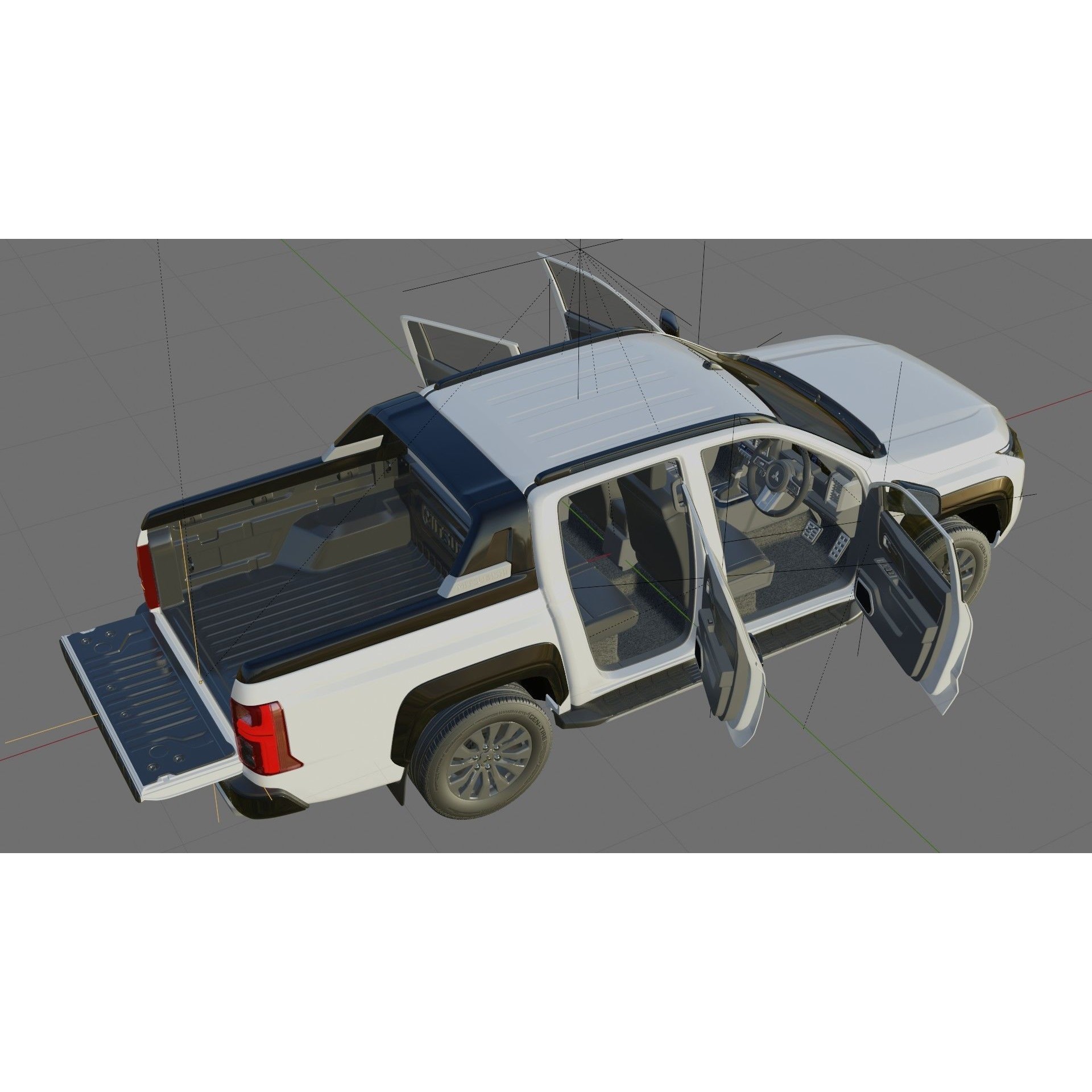 Mitsubishi Triton L200 2024 - Detailed 3D Model - View 25