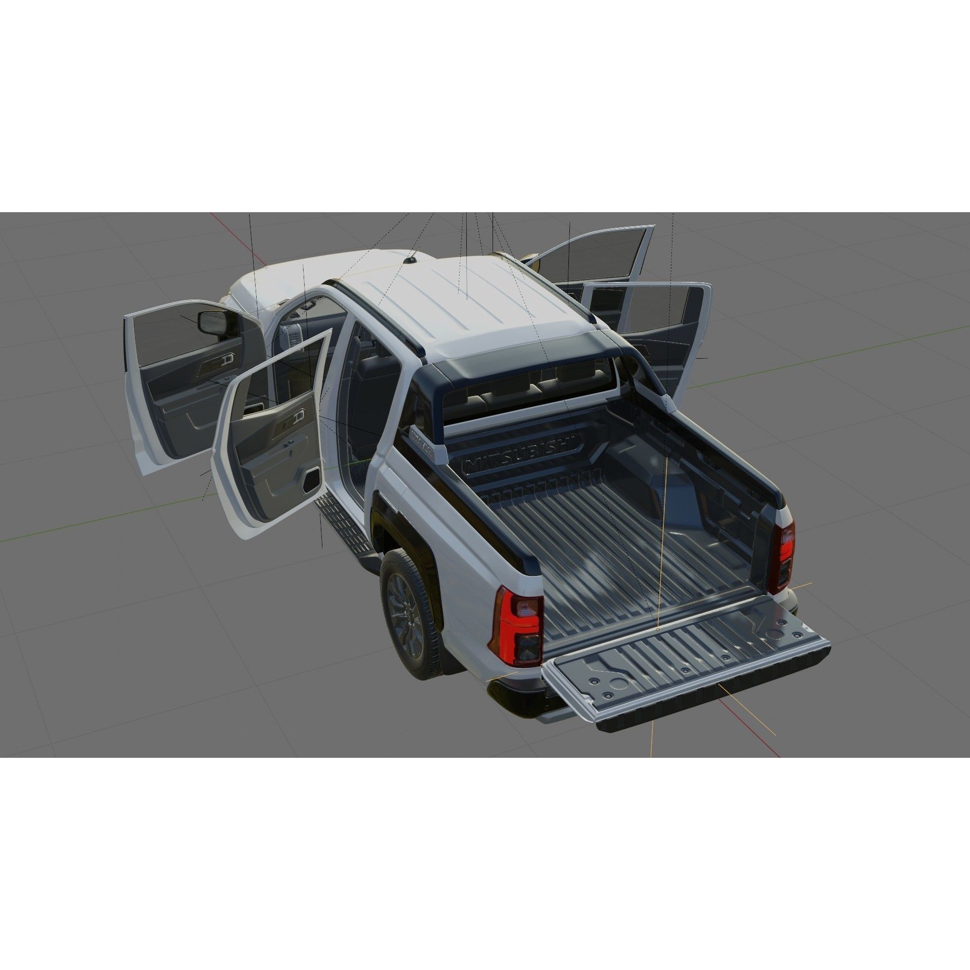 Mitsubishi Triton L200 2024 - Detailed 3D Model - View 26