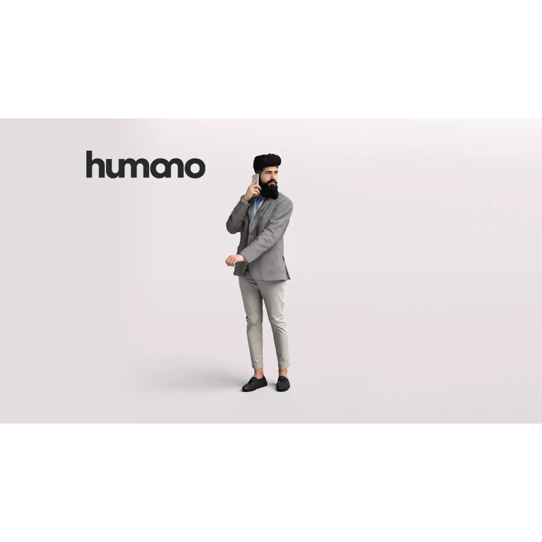 Humano Woman Opening Car 3D Model – Rigged, PBR Textures, FBX - View 2