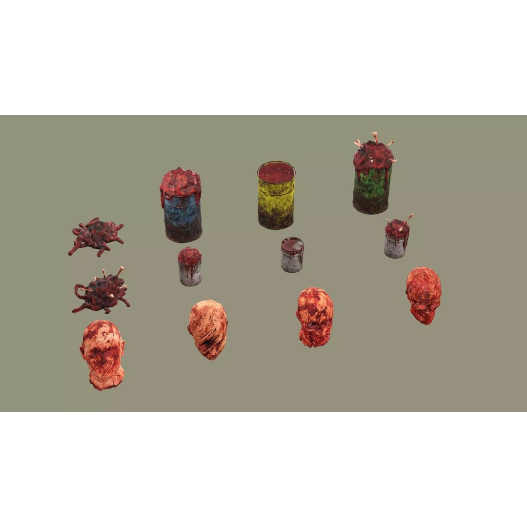 Human Corpses Pack 04 3D Model – Low Poly Game Asset, FBX, OBJ - View 4