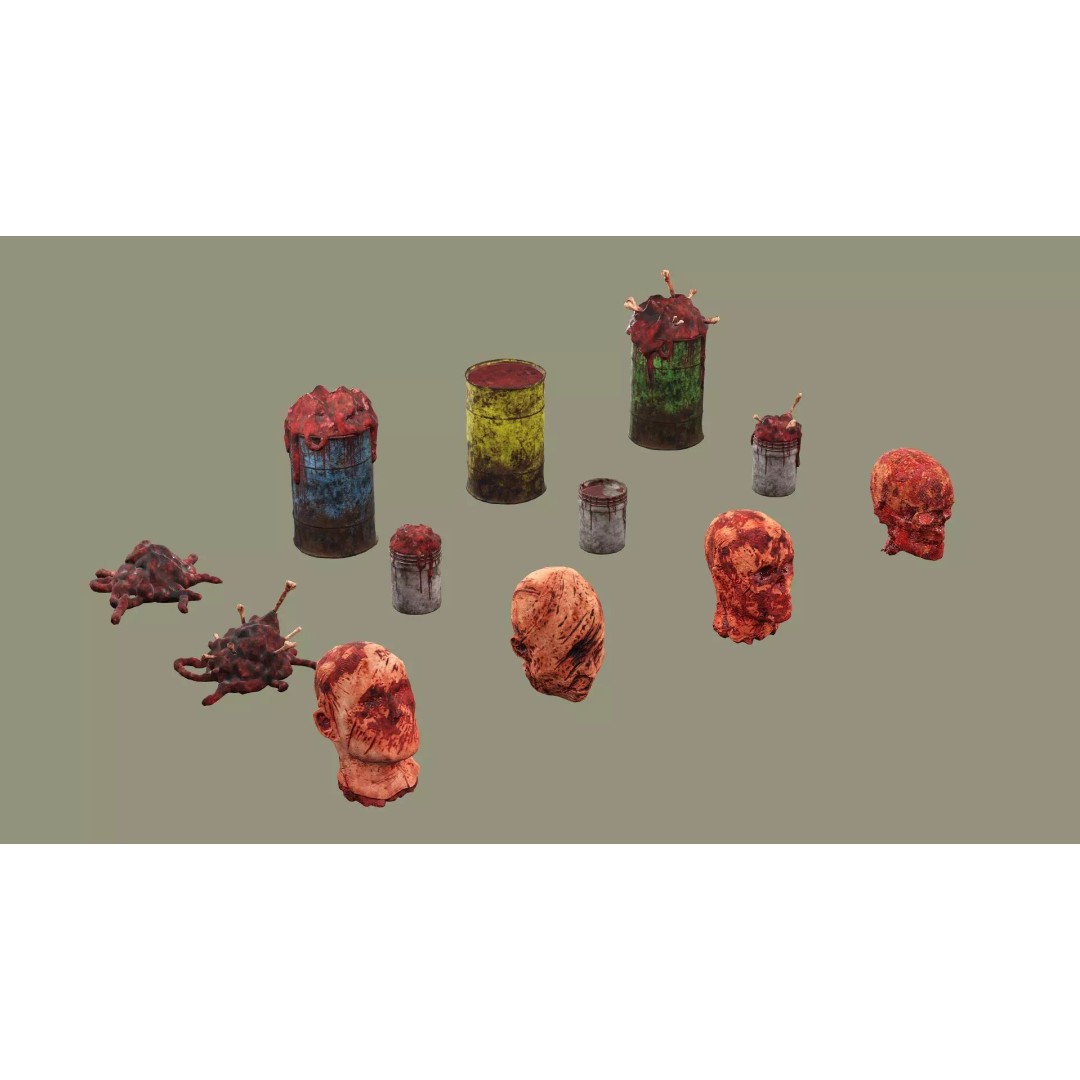 Human Corpses Pack 04 3D Model – Low Poly Game Asset, FBX, OBJ - View 5