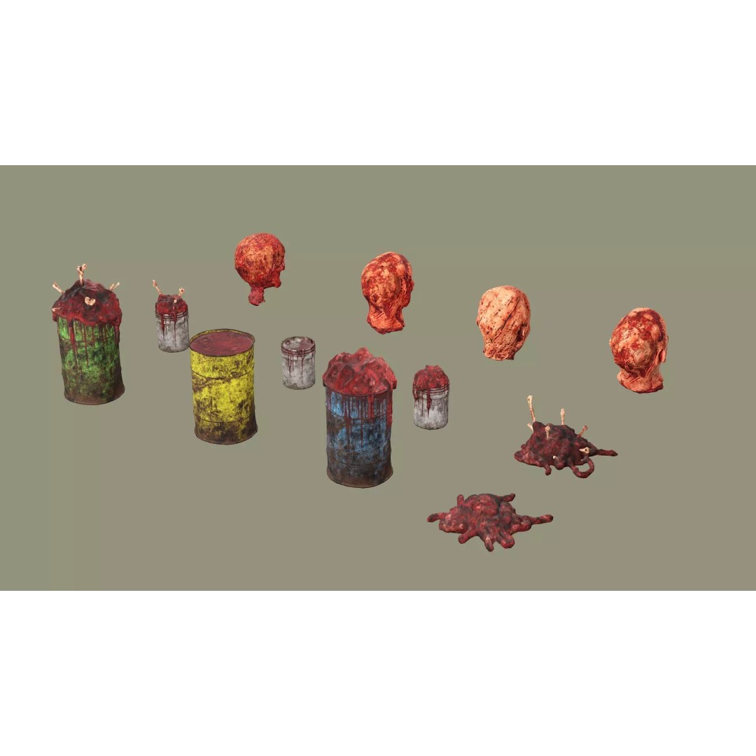 Human Corpses Pack 04 3D Model – Low Poly Game Asset, FBX, OBJ - View 6