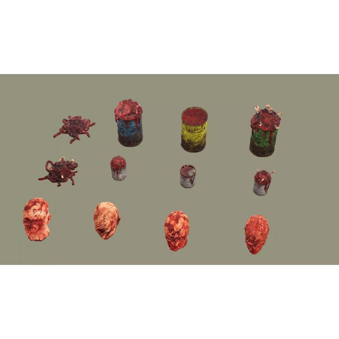 Human Corpses Pack 04 3D Model – Low Poly Game Asset, FBX, OBJ - View 8