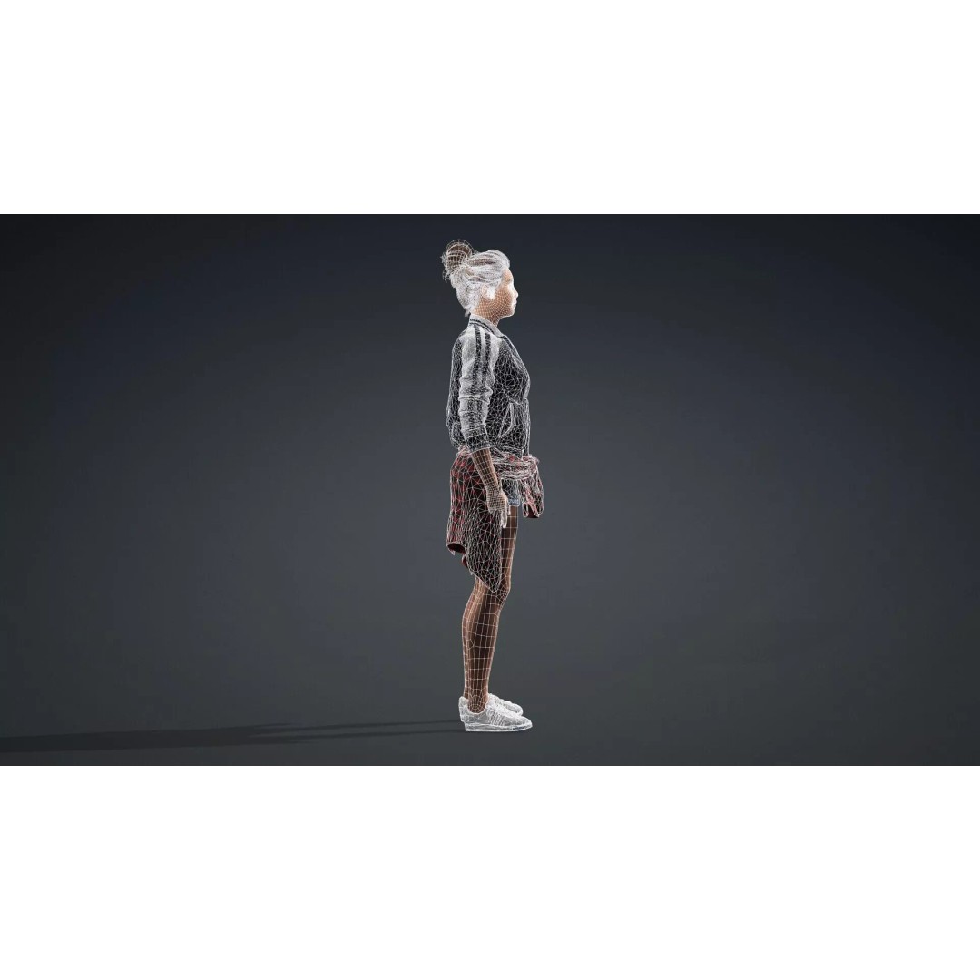 Elegant Woman 3D Model – Fully Rigged Character for Animation, FBX - View 14