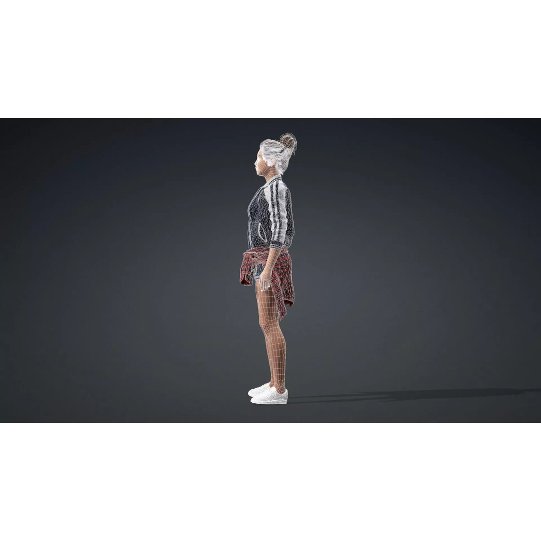 Elegant Woman 3D Model – Fully Rigged Character for Animation, FBX - View 15