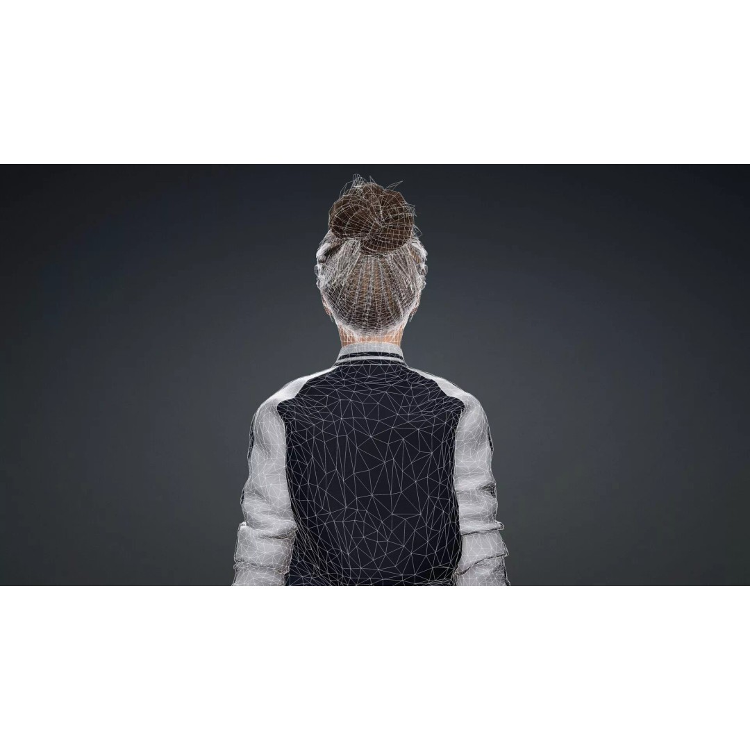 Elegant Woman 3D Model – Fully Rigged Character for Animation, FBX - View 17