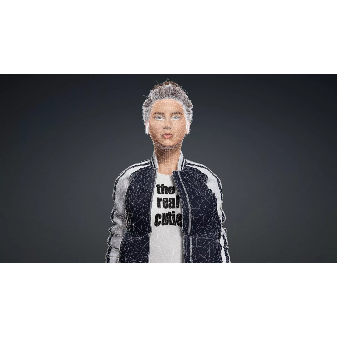 Elegant Woman 3D Model – Fully Rigged Character for Animation, FBX - View 18
