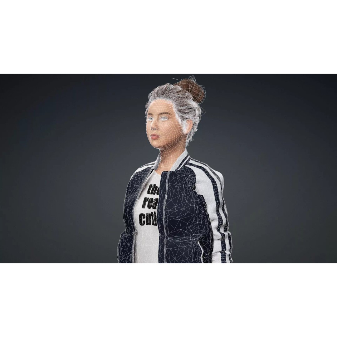 Elegant Woman 3D Model – Fully Rigged Character for Animation, FBX - View 20