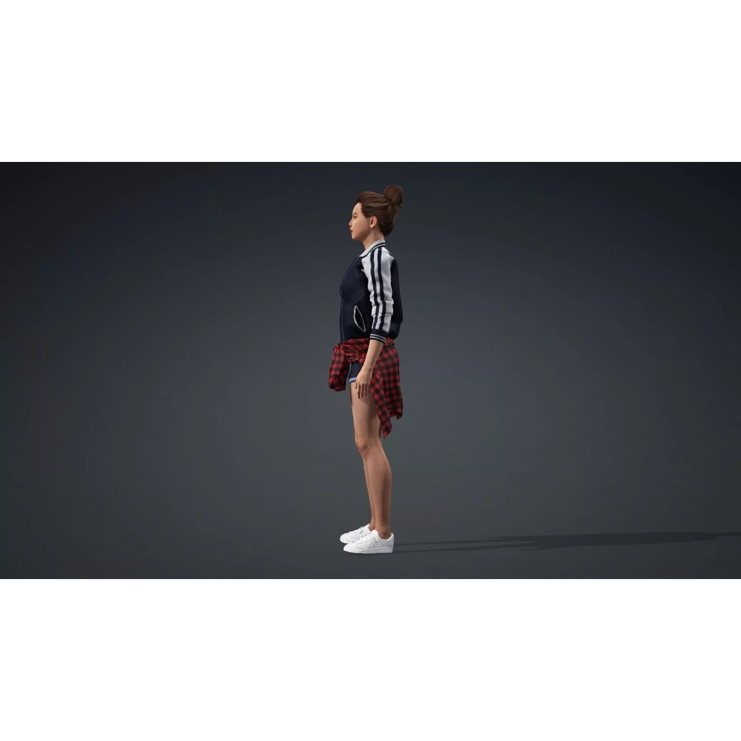 Elegant Woman 3D Model – Fully Rigged Character for Animation, FBX - View 5
