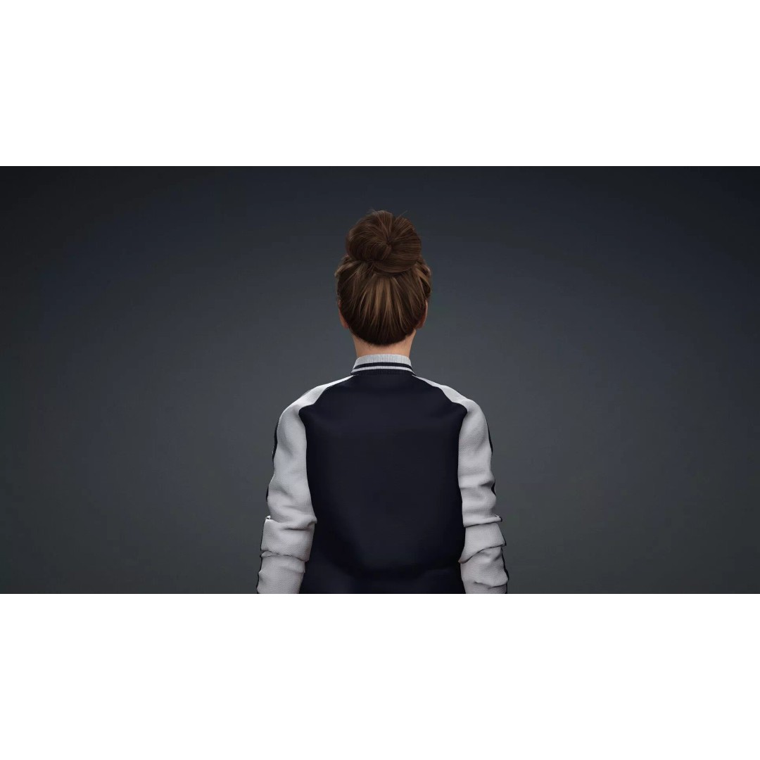 Elegant Woman 3D Model – Fully Rigged Character for Animation, FBX - View 7