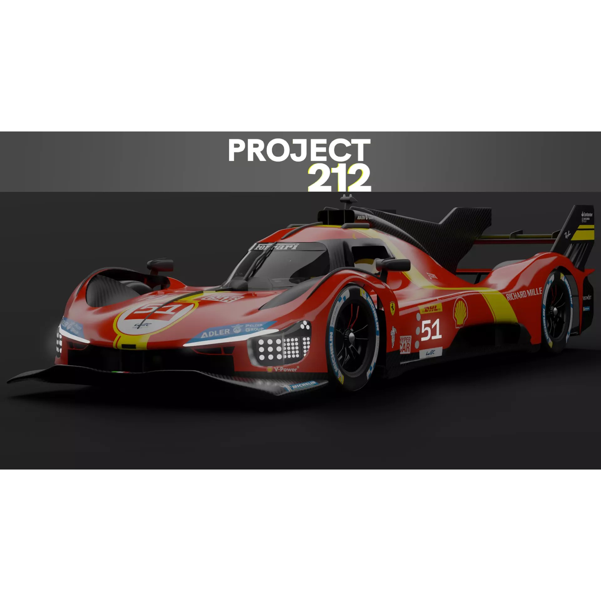 Ferrari 499P - PBR Game-Ready 3D Model - View 2