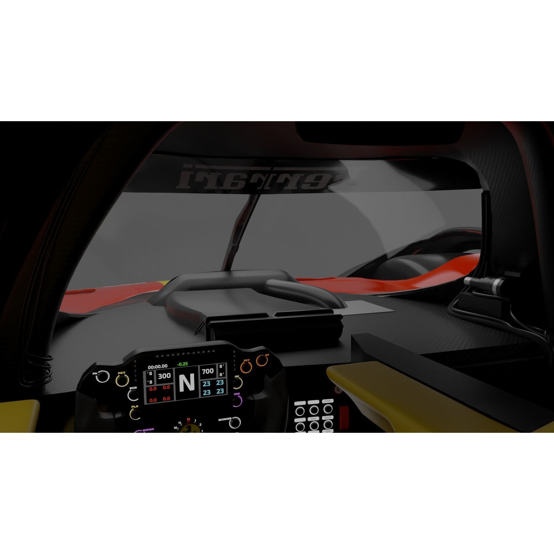 Ferrari 499P - PBR Game-Ready 3D Model - View 6