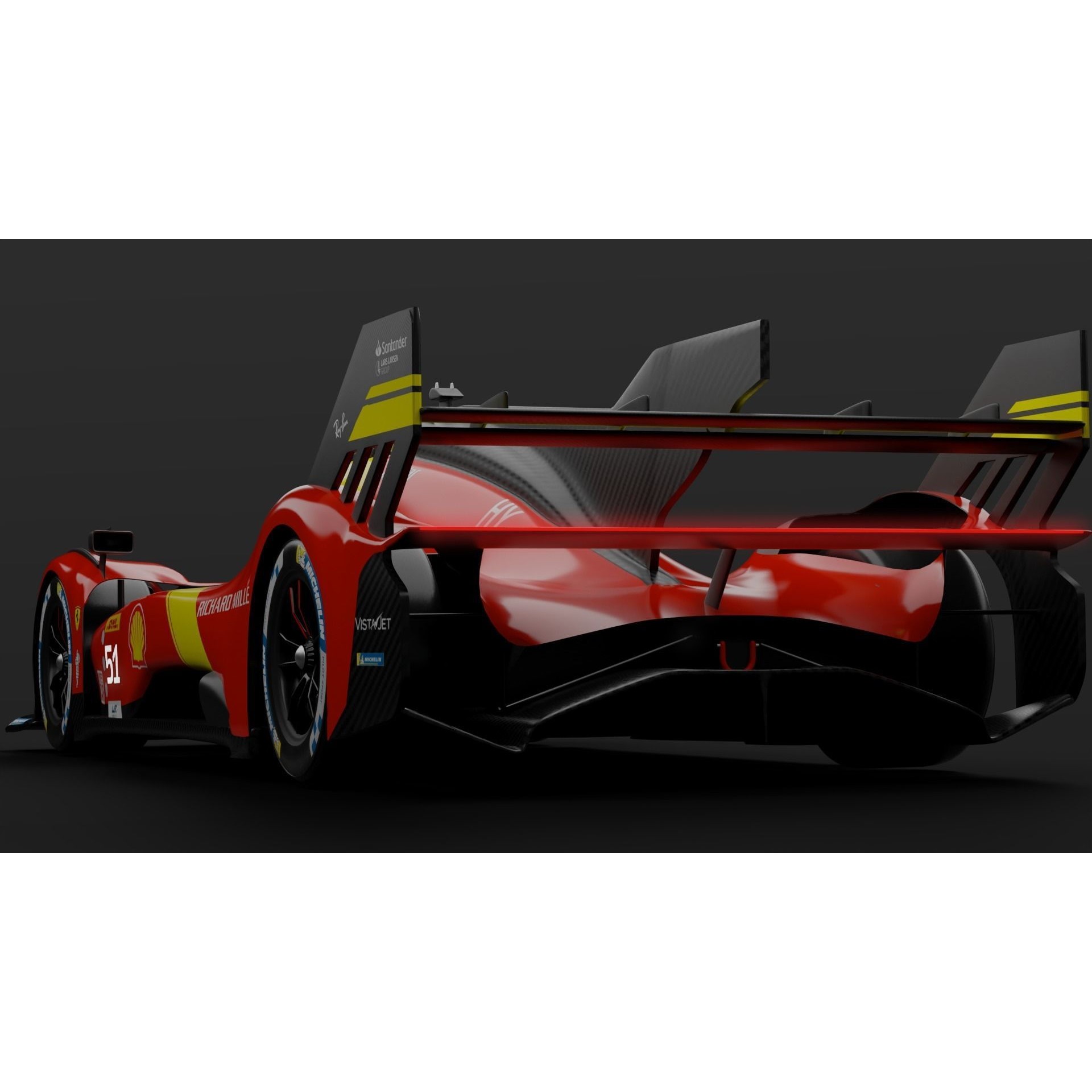 Ferrari 499P - PBR Game-Ready 3D Model - View 7