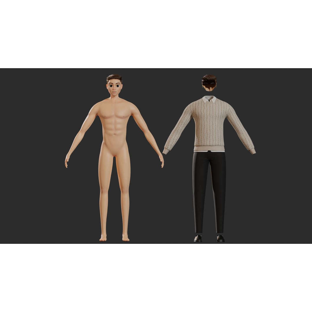 William Cartoon Character 3D Model – Low Poly Game Asset, FBX - View 13