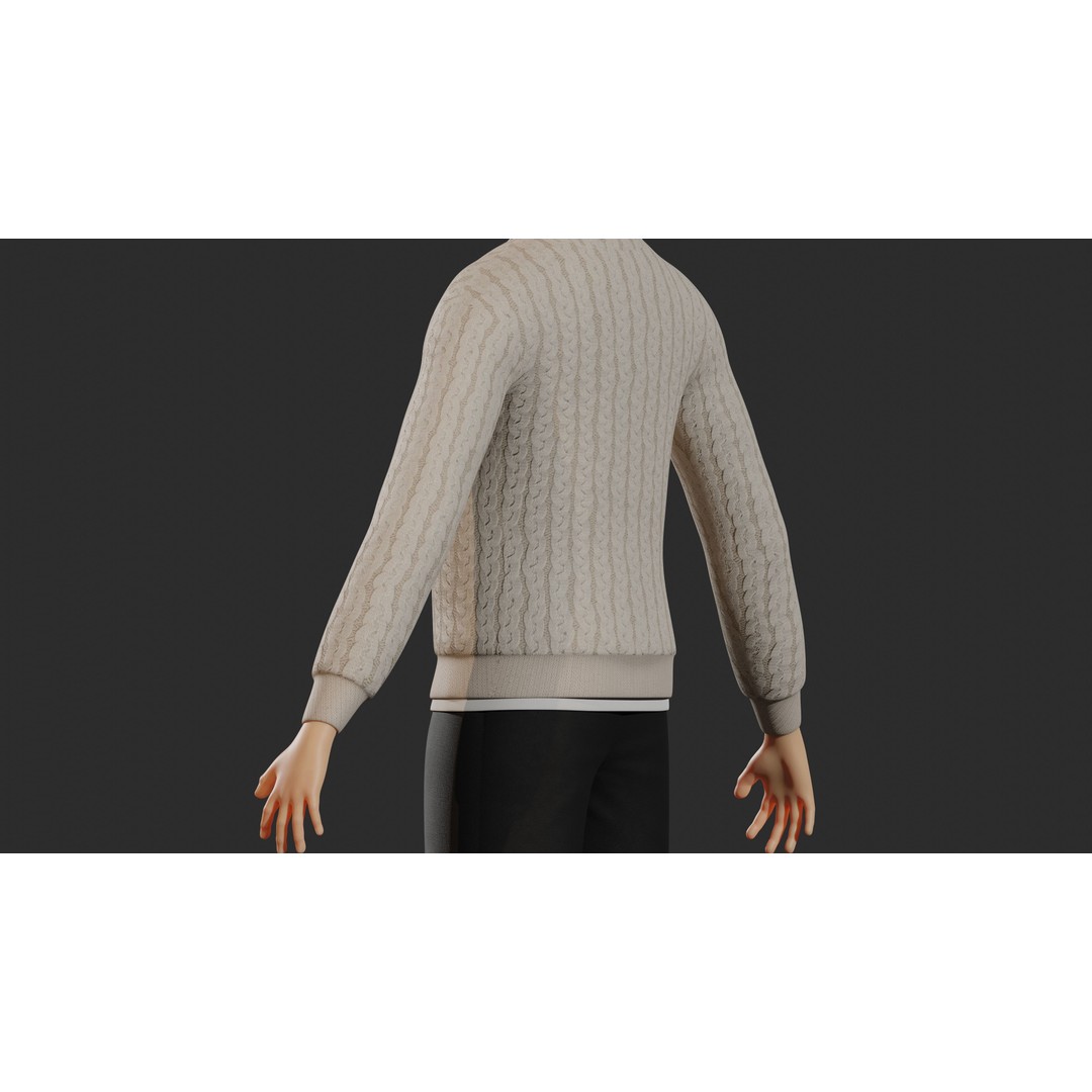 William Cartoon Character 3D Model – Low Poly Game Asset, FBX - View 19