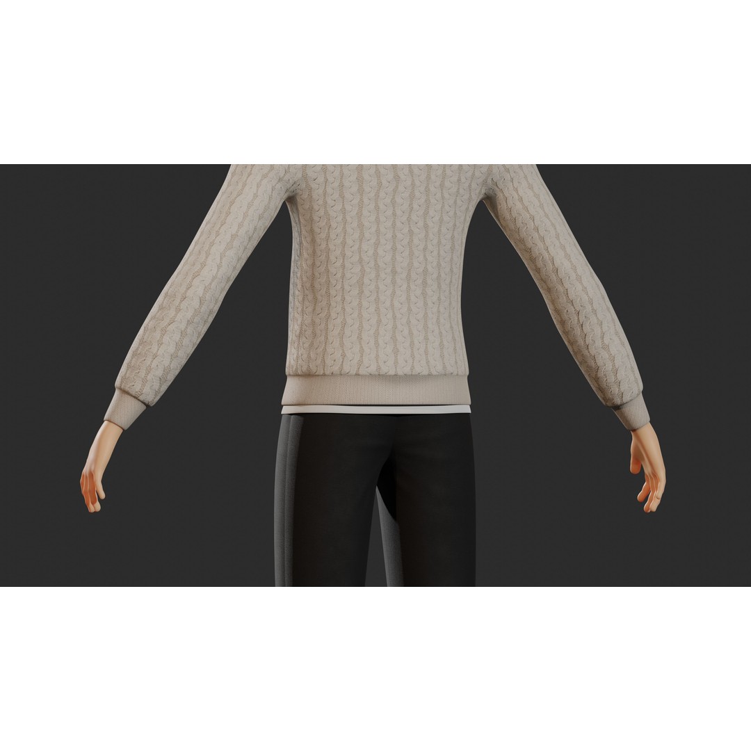William Cartoon Character 3D Model – Low Poly Game Asset, FBX - View 20