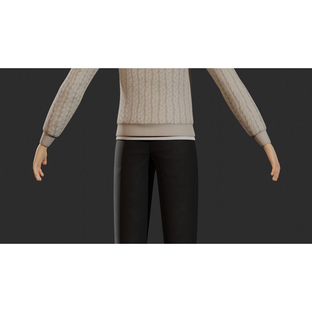 William Cartoon Character 3D Model – Low Poly Game Asset, FBX - View 21