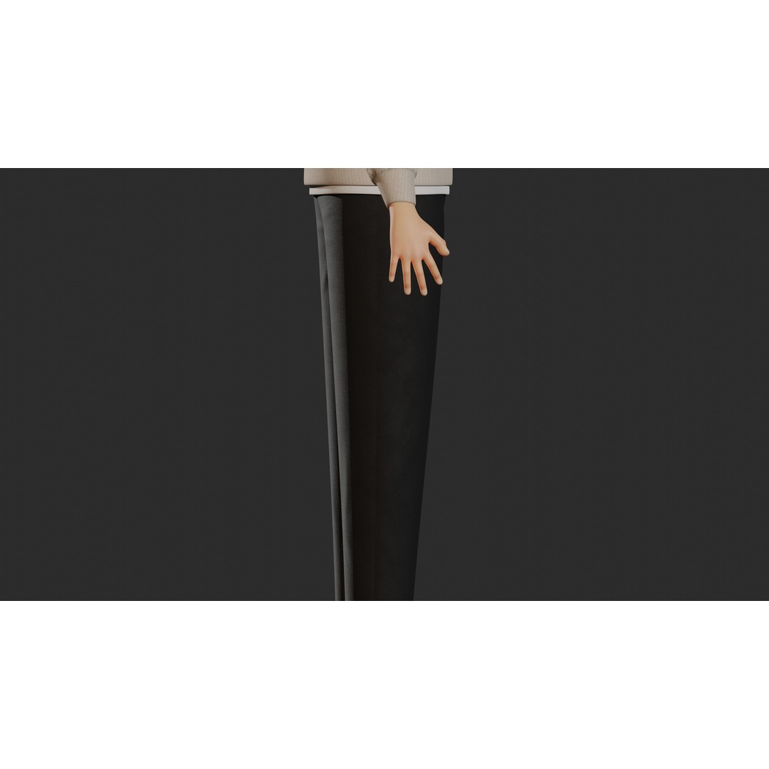 William Cartoon Character 3D Model – Low Poly Game Asset, FBX - View 23