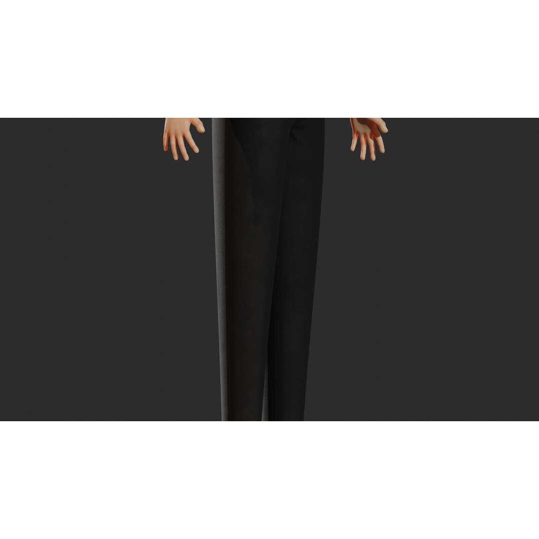 William Cartoon Character 3D Model – Low Poly Game Asset, FBX - View 24