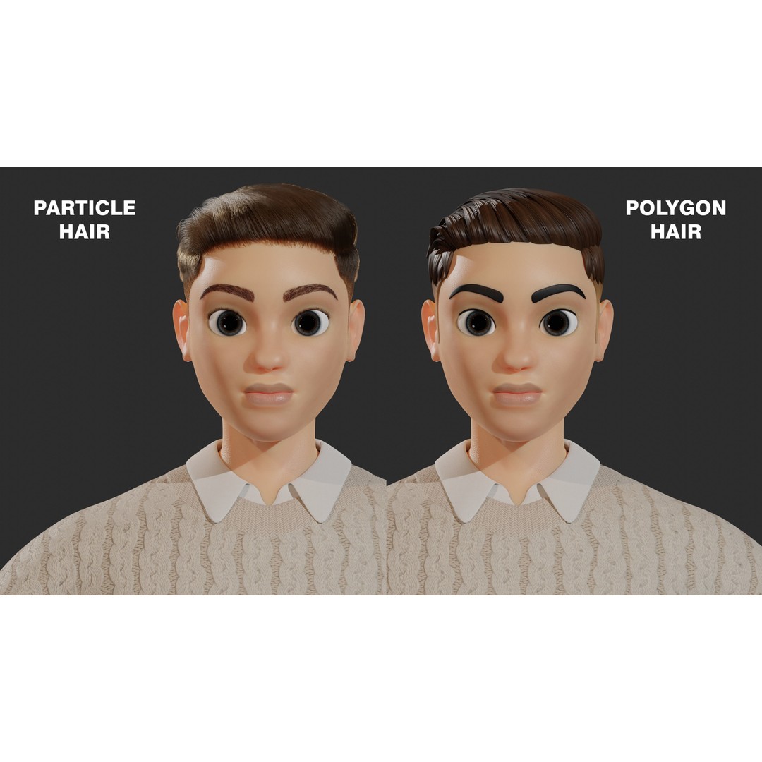 William Cartoon Character 3D Model – Low Poly Game Asset, FBX - View 3