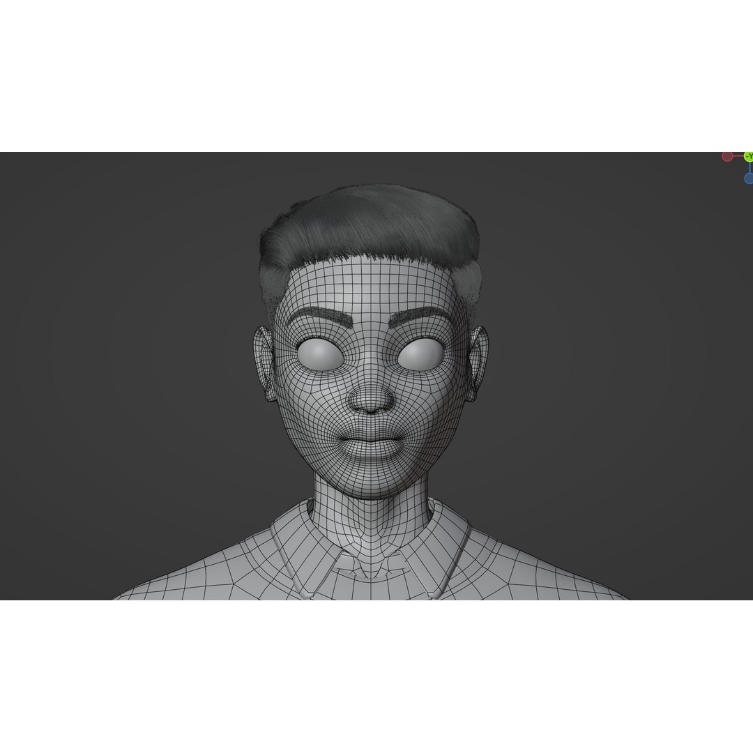 William Cartoon Character 3D Model – Low Poly Game Asset, FBX - View 4
