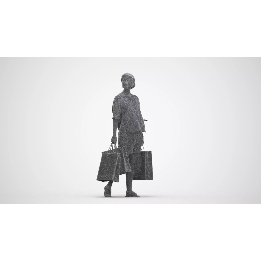 5 Character 3D Model Set – Diverse Shoppers for Retail, FBX/OBJ